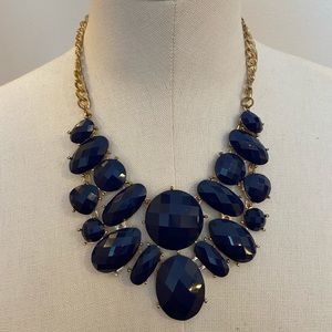 Blue stone statement necklace